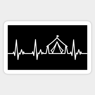 Camping Tent Heartline Design Sticker